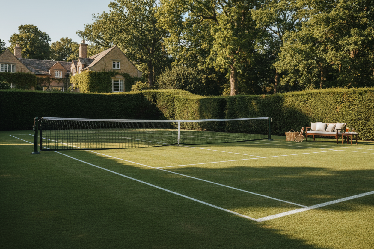 tennis court green old money classy